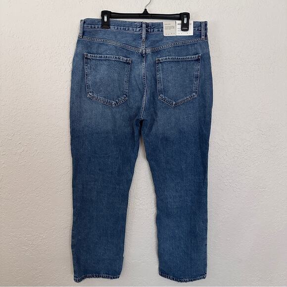 NWT Agolde Riley High Rise Straight Crop Jean In Collective 32 - Picture 9 of 10